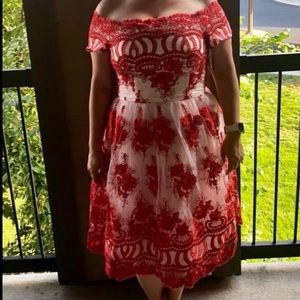 Gorgeous Red ChiChi Lace Dress - Worn Once!